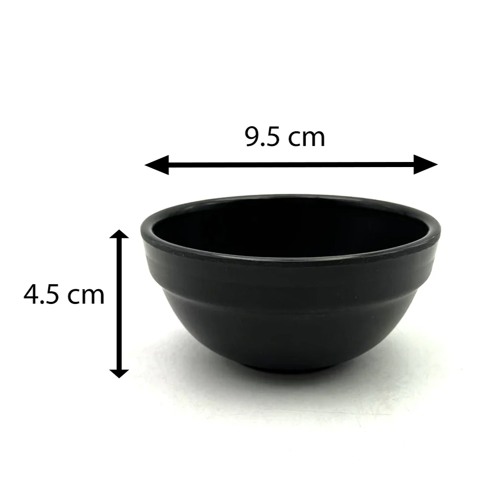 Mat Black Melamine Small Bowl 9.5 cm