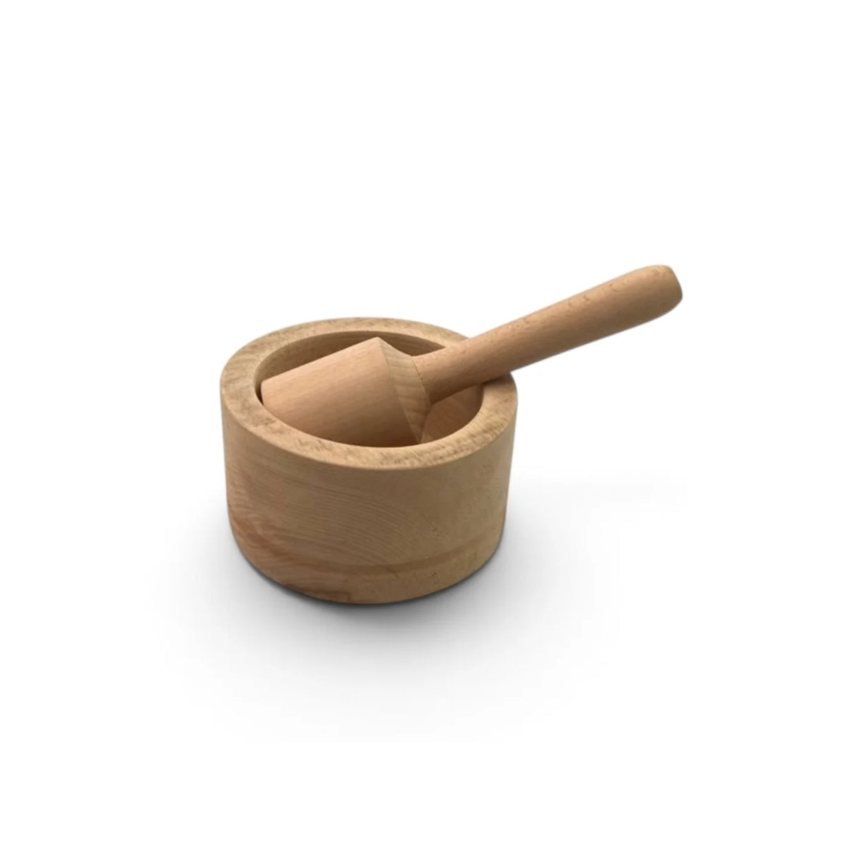 High Quality Bearch Wood Pestil and Mortar Small Size