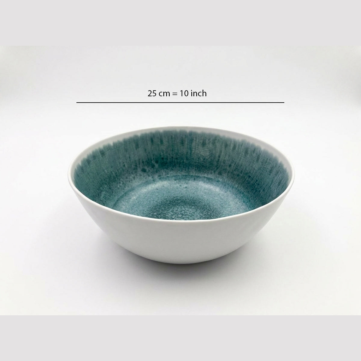 Green Marble Melamine Round Salad Bowl 10 inch