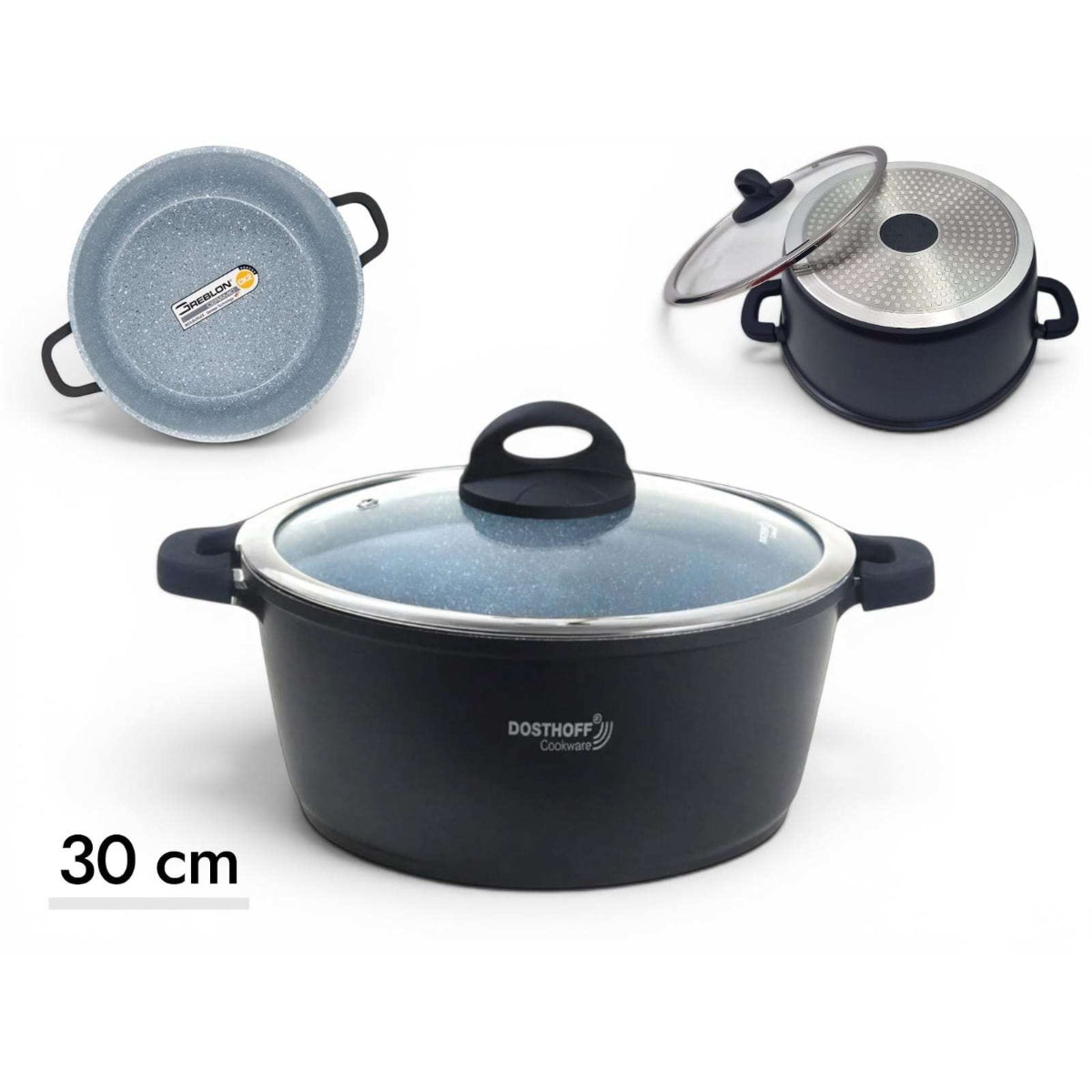 DOSTHOFF INDUCTION MASTER CASSEROLE BLACK 30 CM 8.5 L WI