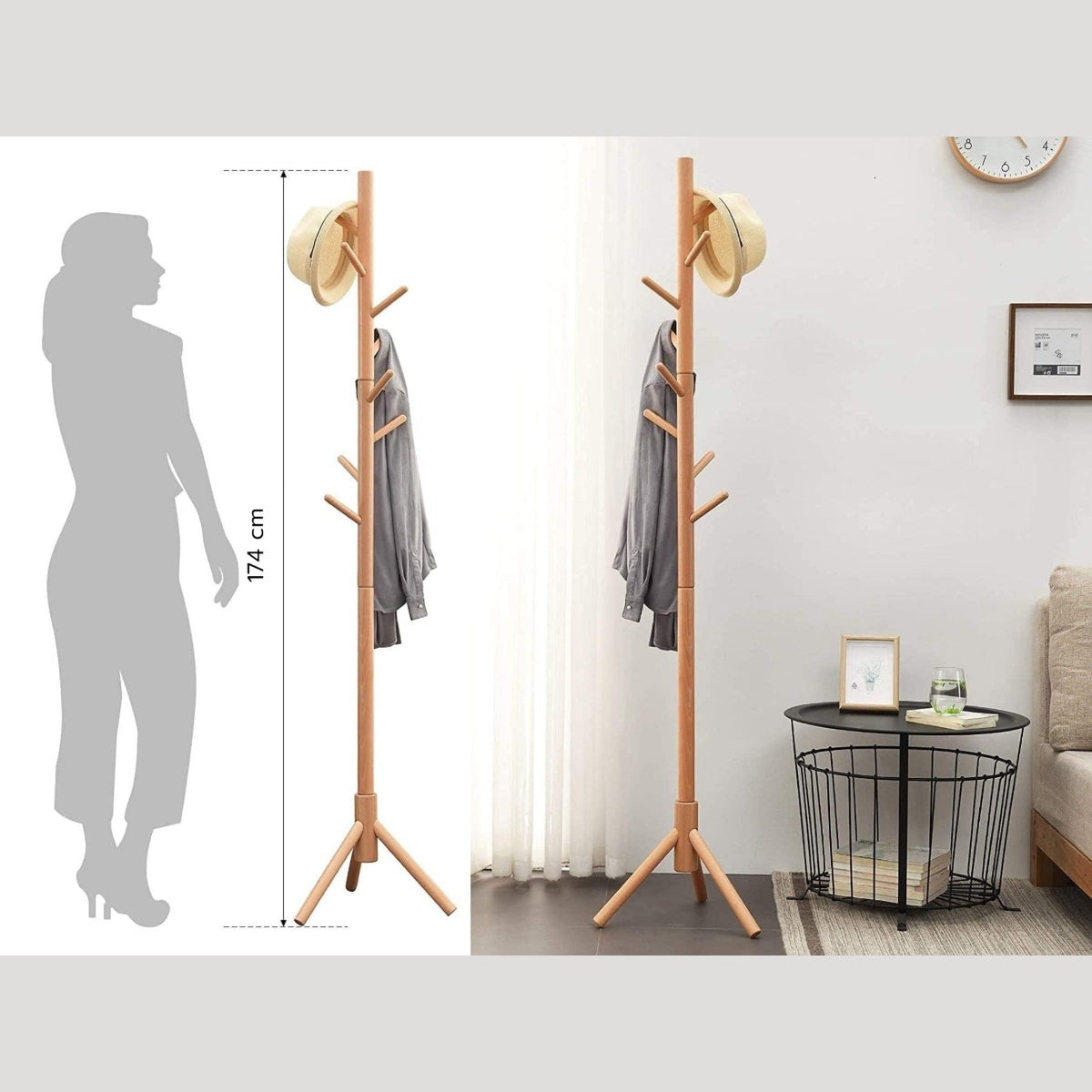 High Quality Wooden Tree Coat Stand