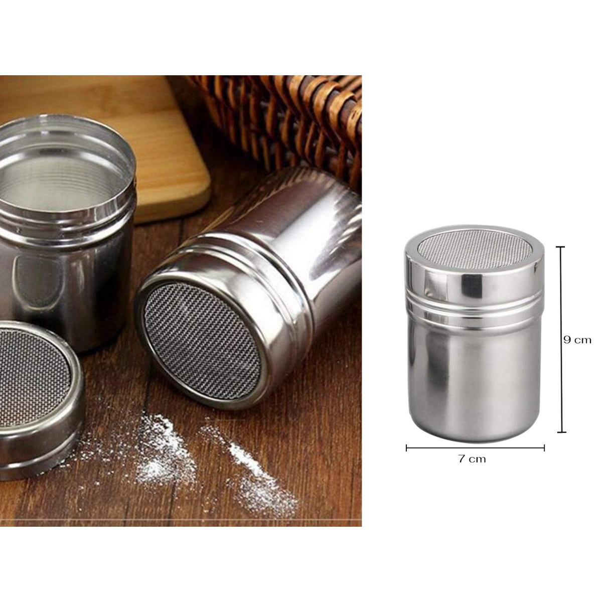 Stainless Steel Professional Mesh Shaker 9 cm