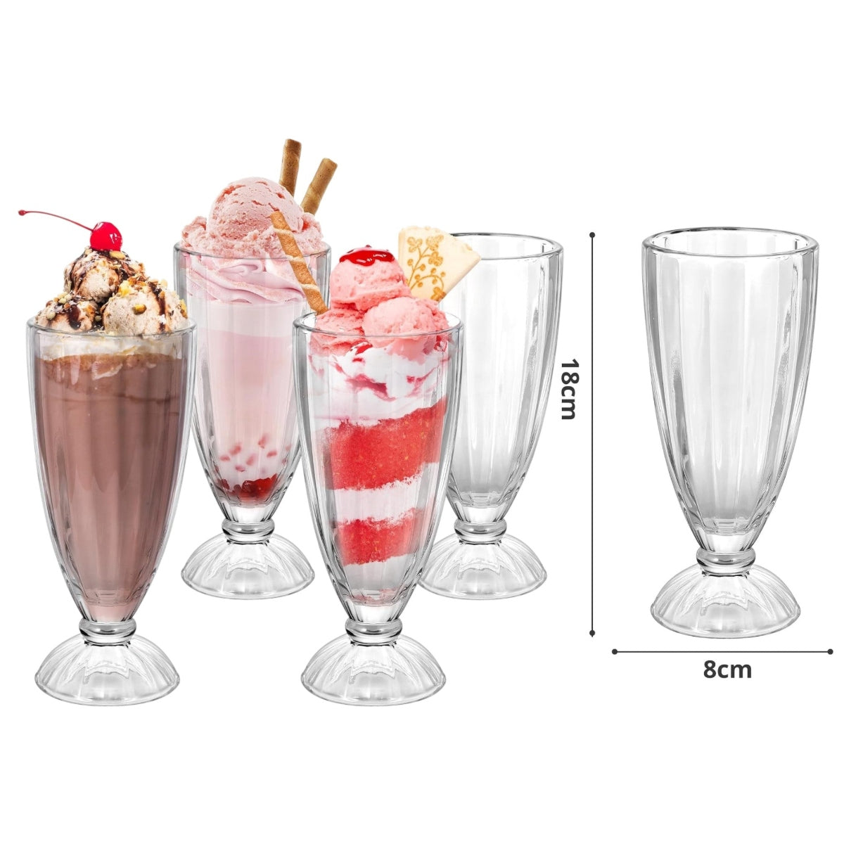 Glass Long Ice Drink Cup 350 ml