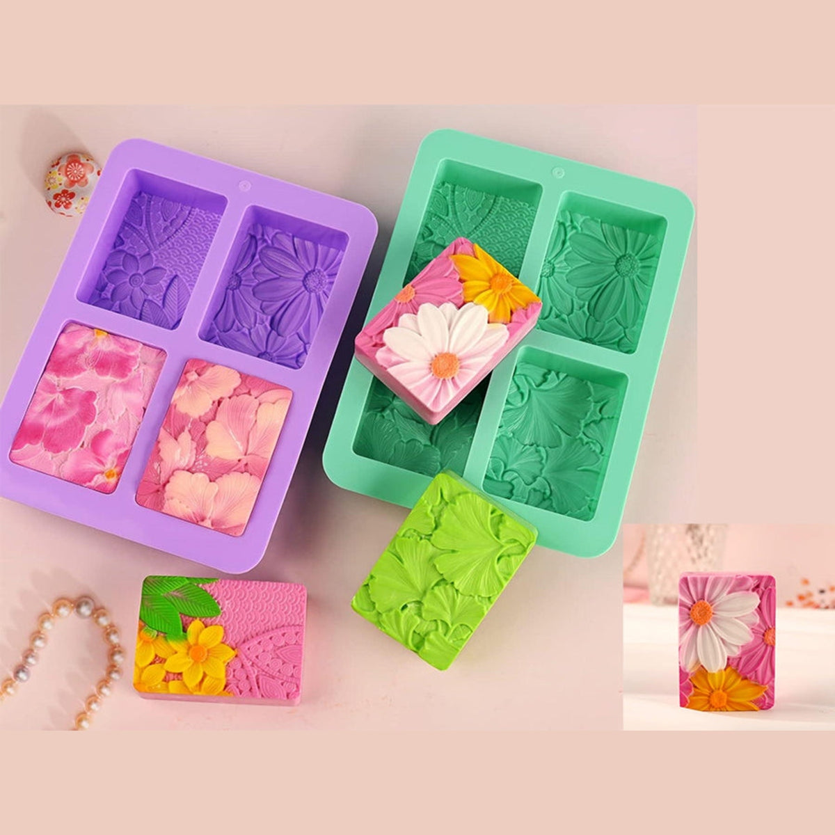 Flower Blossom Silicone Mold for Soap