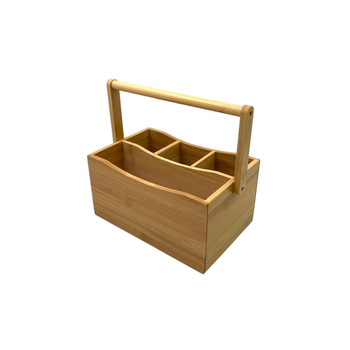 High Quality Divided Bamboo Basket with mobile Handle