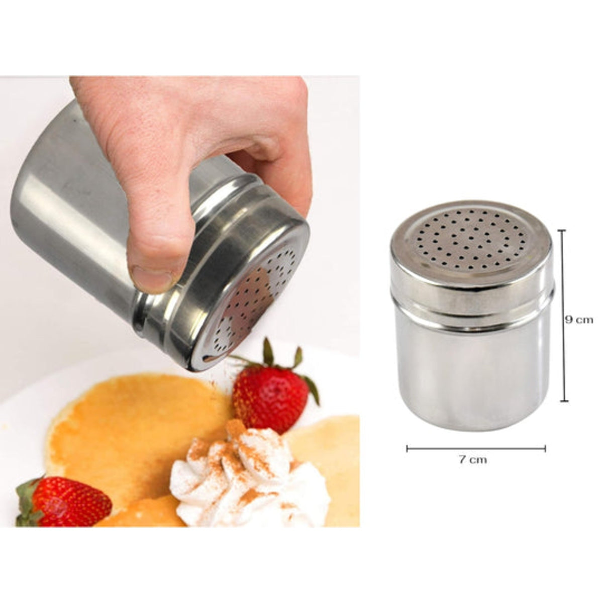 Stainless Steel Professional Salt and Pepper Shaker 9 c