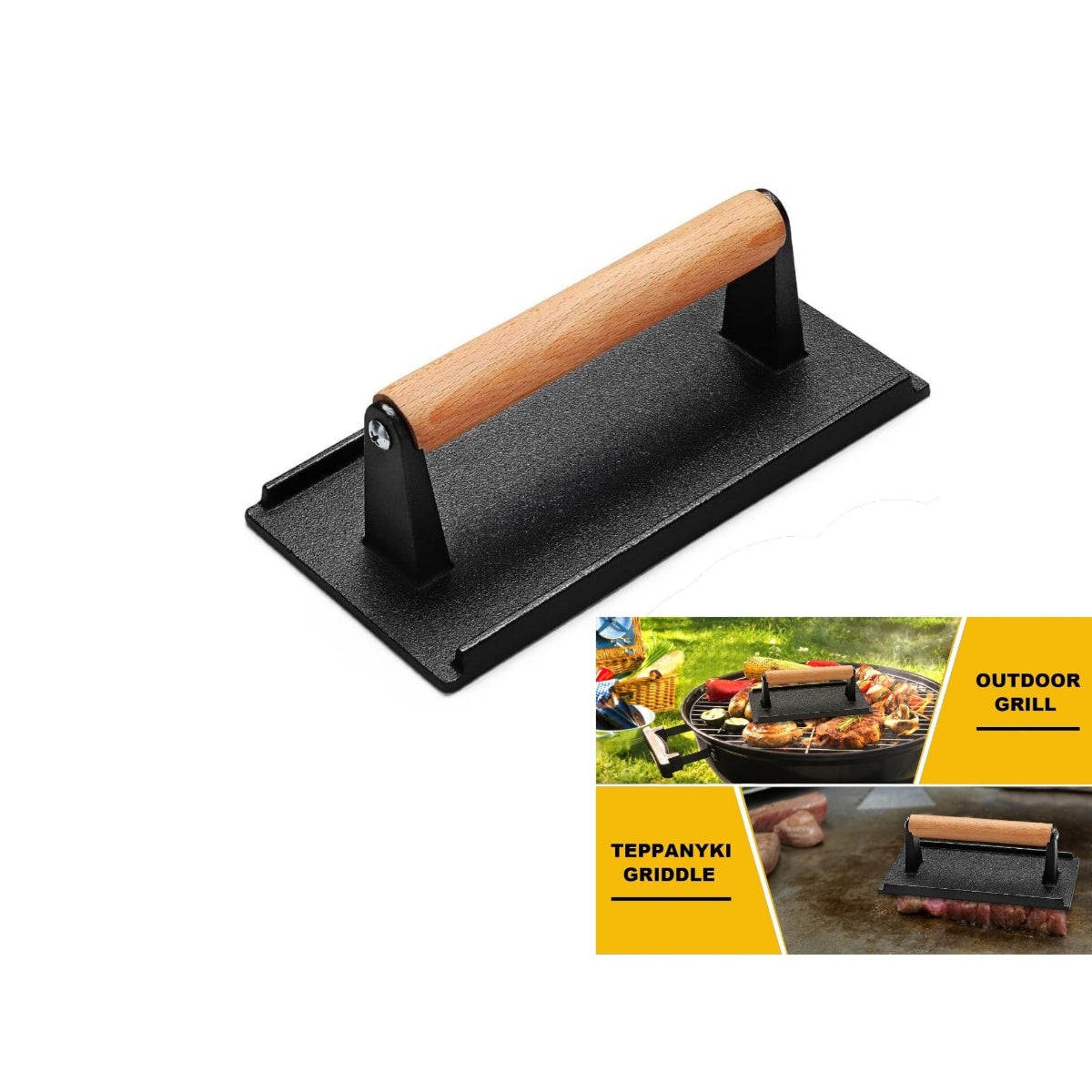 Cast Iron Grill and Sandwish Press 1KG