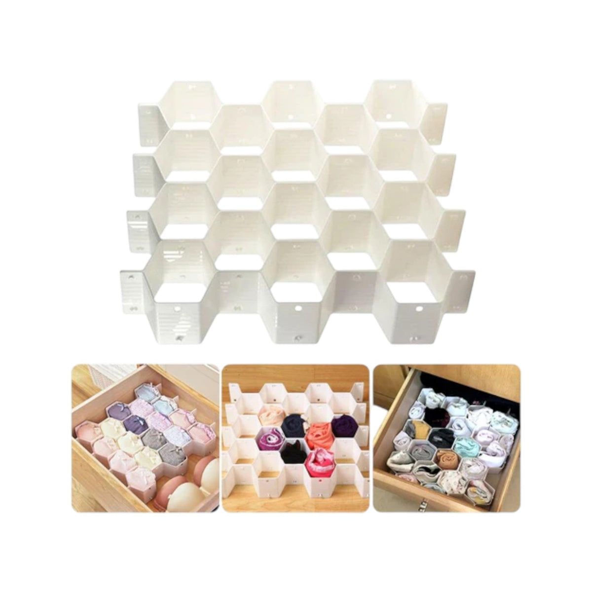 Honeycomb Drawer Organizer 36.5 x 6.5 cm X8 pieces