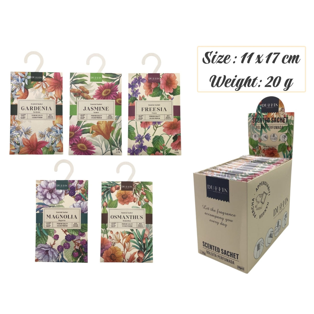 Scented Sachet for Closets Drawers and Cars 20g