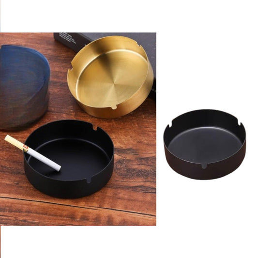 SS Ashtray Black Mat Finish Color