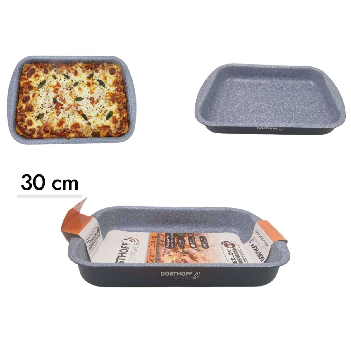 DOSTHOFF RECTANGULAR OVEN TRAY BLACK 30 CM