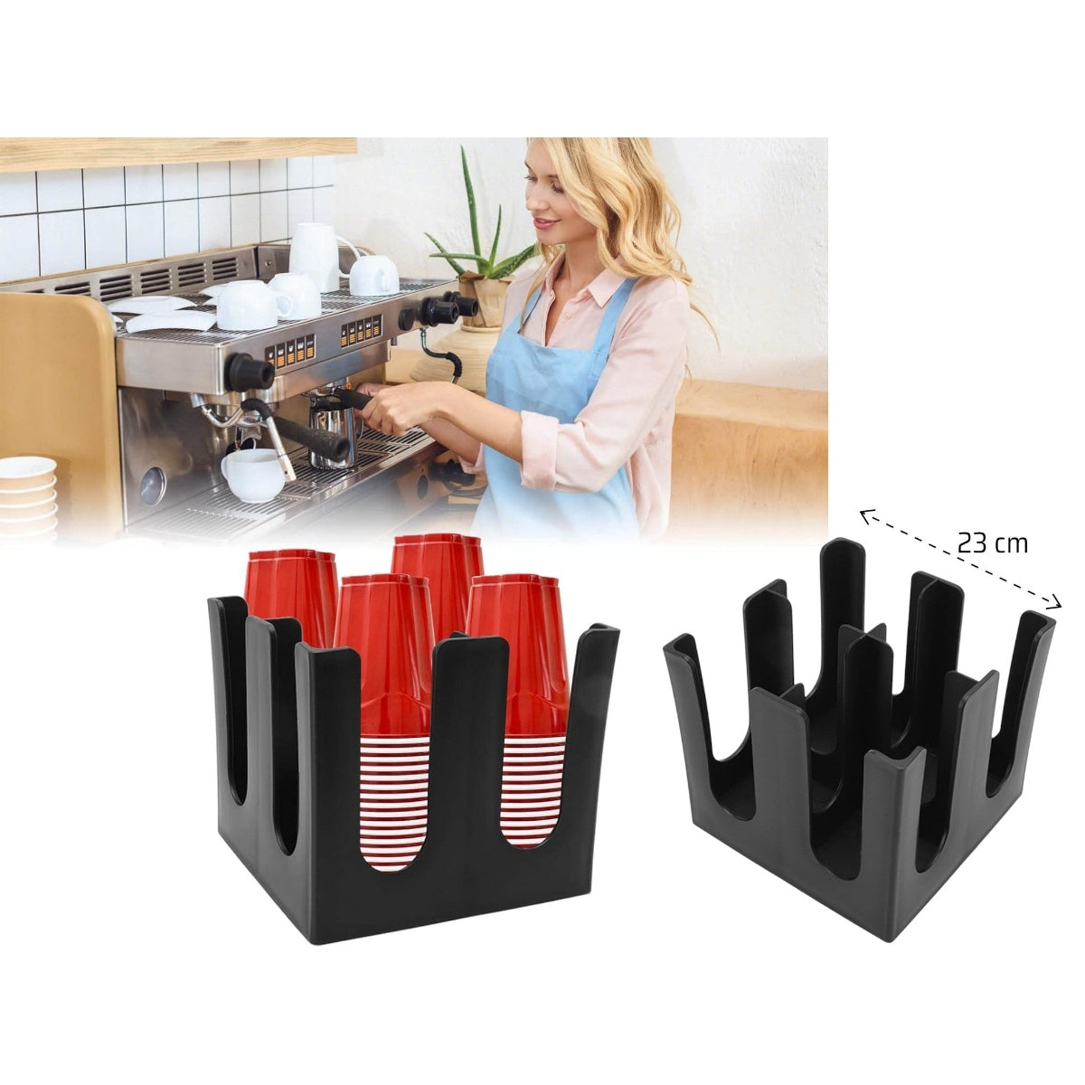 4 Grids Square Disposable Coffee Cup Holder