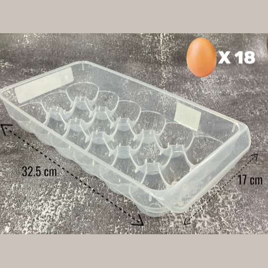 Plastic Tray for Egg Keeping - Holds 18 Eggs