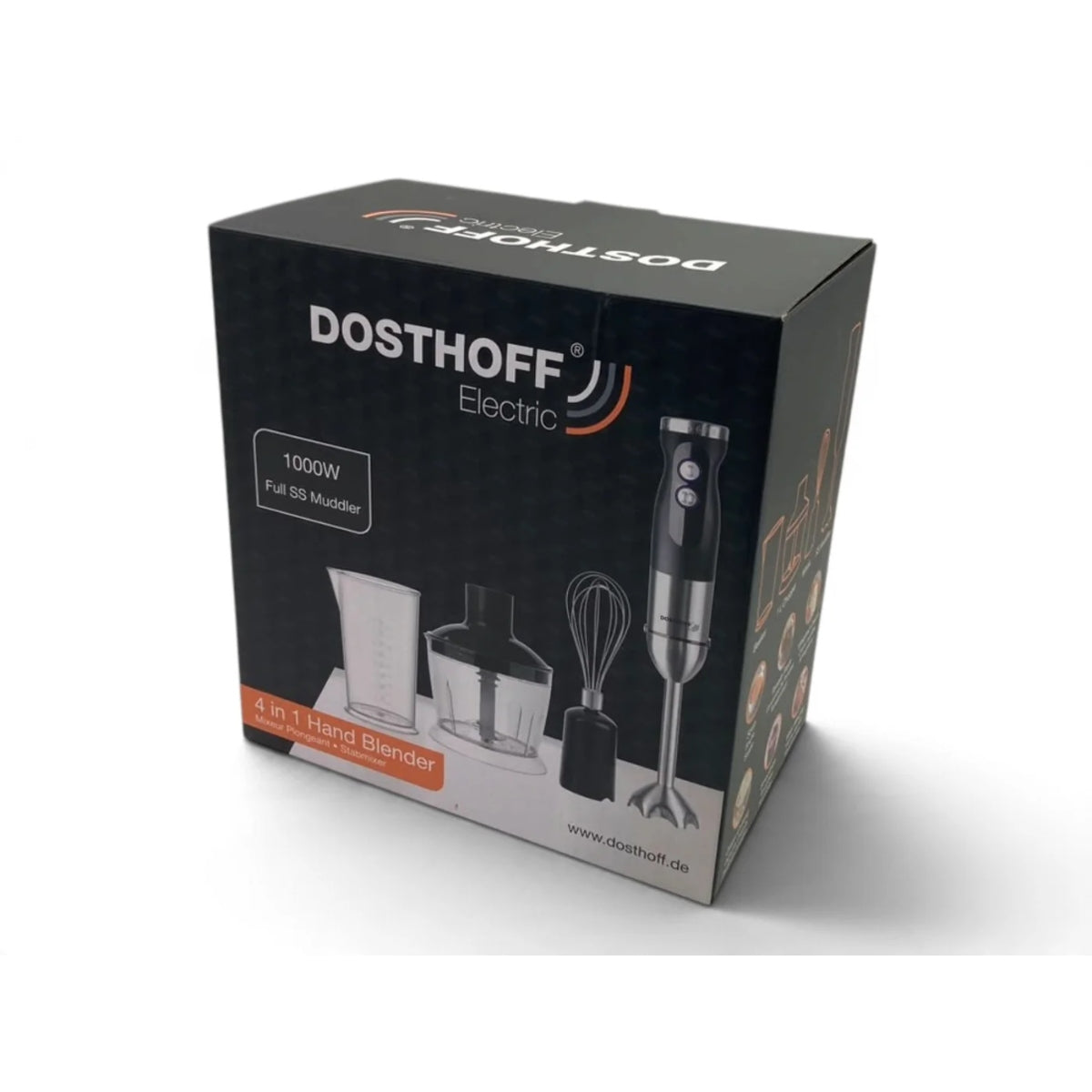 Dosthoff 4 in 1 Hand Blender 1000W with Full SS Muddler