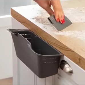 Kitchen Hanging Bin with Plastic Scraper