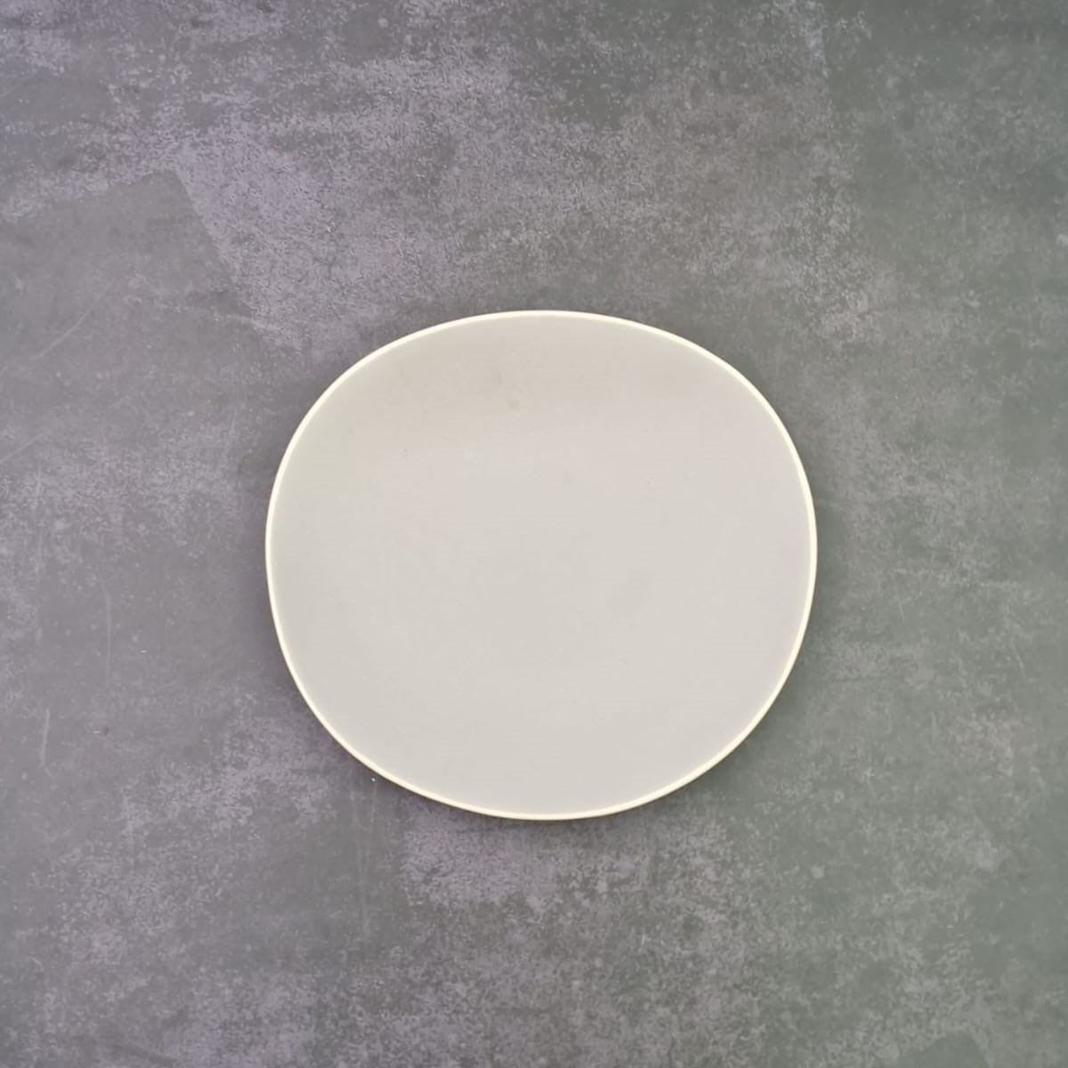 Dosthoff Matt Gray with White Rim Side Plate 17 cm