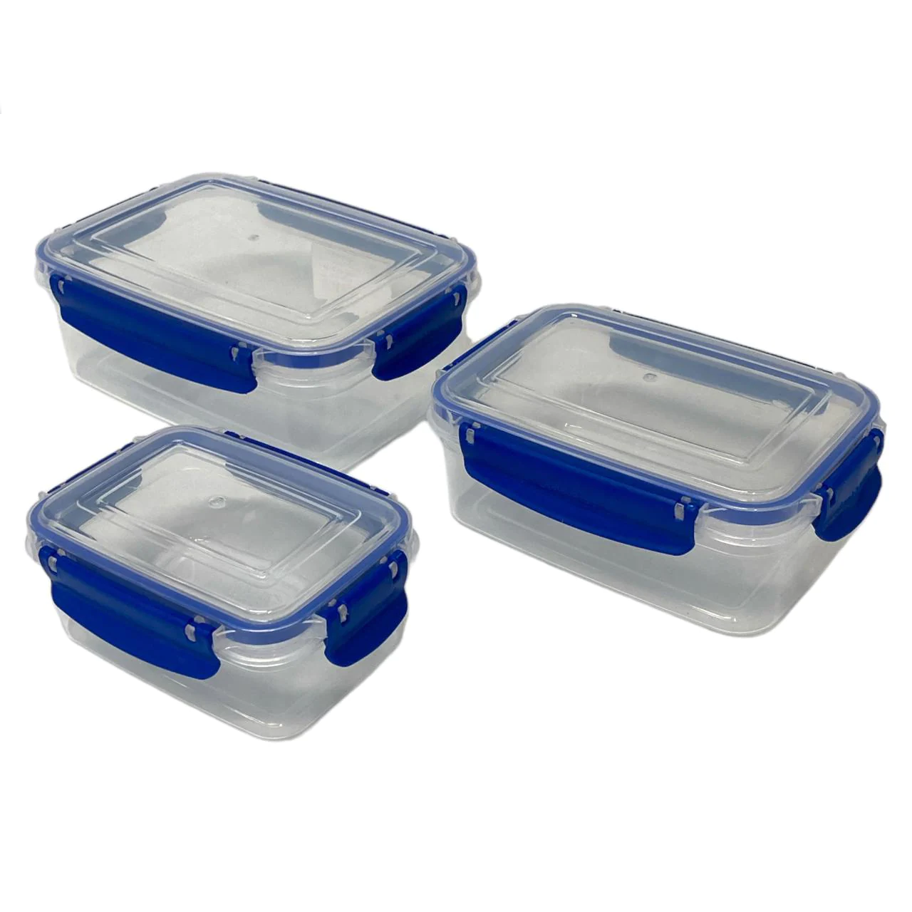 4 Locks Rectangular Food Storage Set of 3 - Lunaz Shop