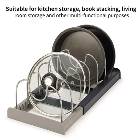 Expandable Cabinet & Shelf Organizer for Pans and Covers - Lunaz Shop
