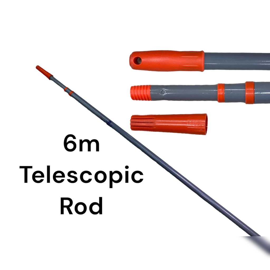 6 M Long Iron Pole For Solar and Glass Windows with Conn - Lunaz Shop