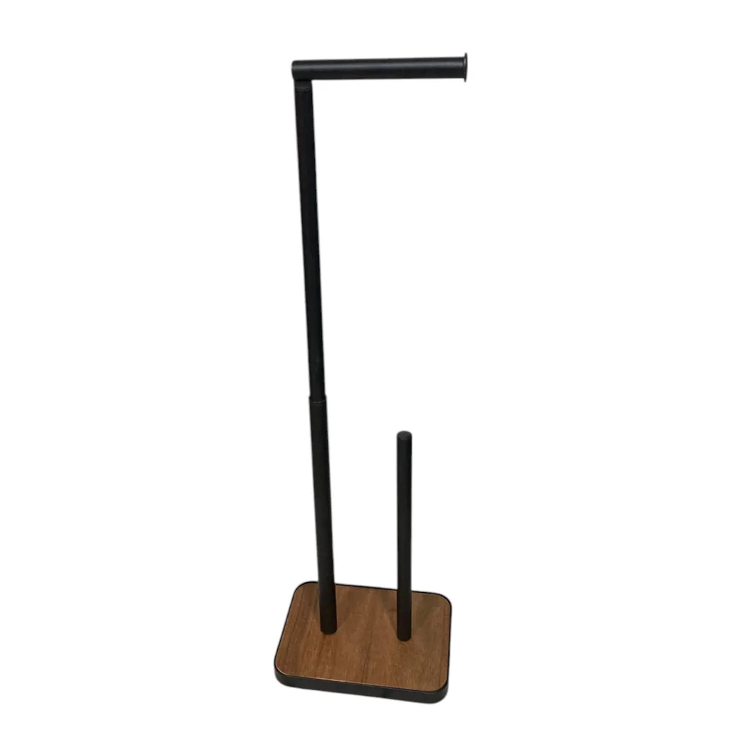 Dosthoff Iron Toilet Paper Holder with Wooden Base MB16