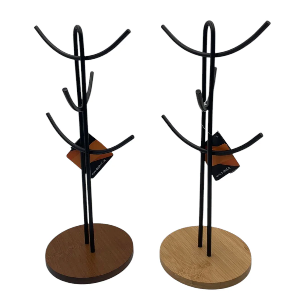 Dosthoff Iron Thick Mug Tree with Bamboo Base MB1