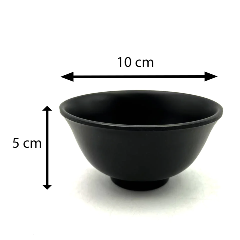 Mat Black Melamine Footed Bowl 10 cm