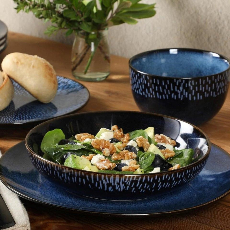 Dosthoff "Starry" Blue Glazed Deep Plate 20.5 cm