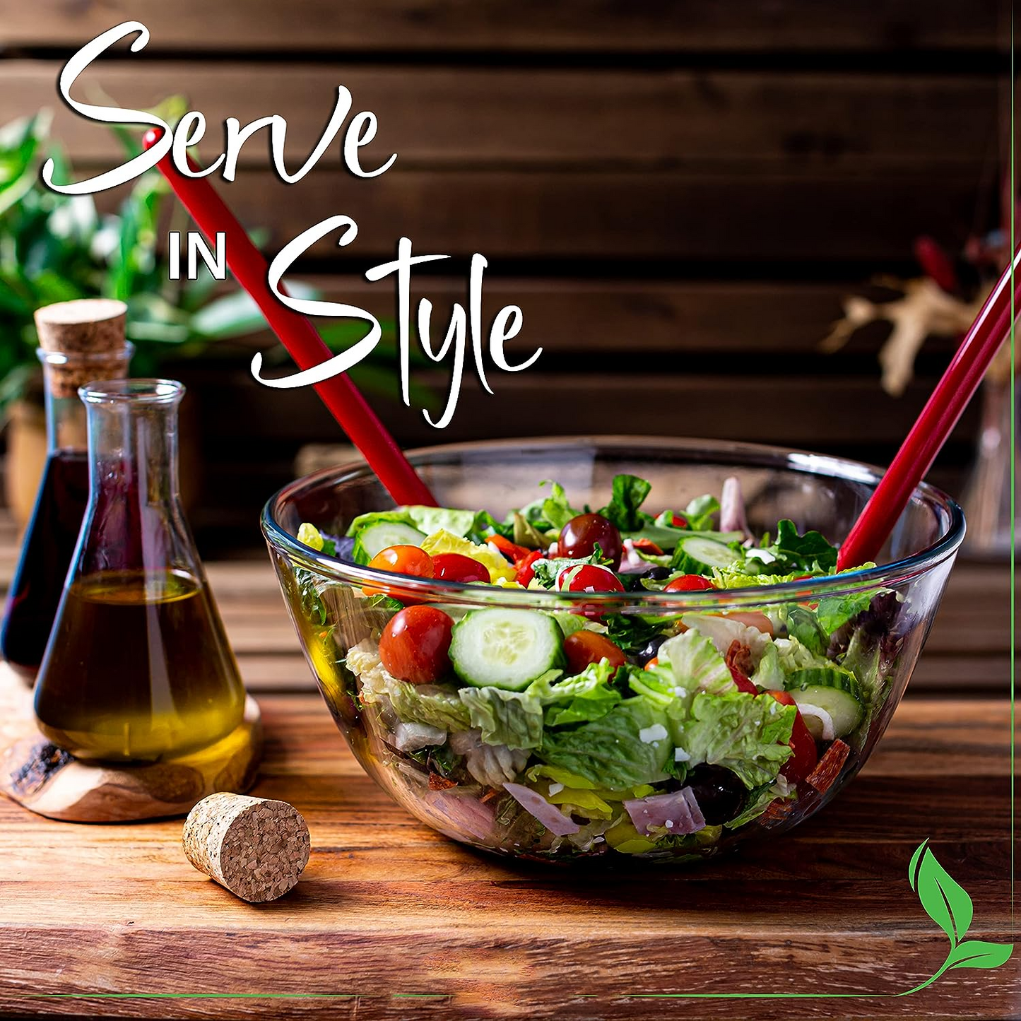 Borosilicate Glass Salad Bowl 2.1L 22x10.5 cm - Lunaz Shop