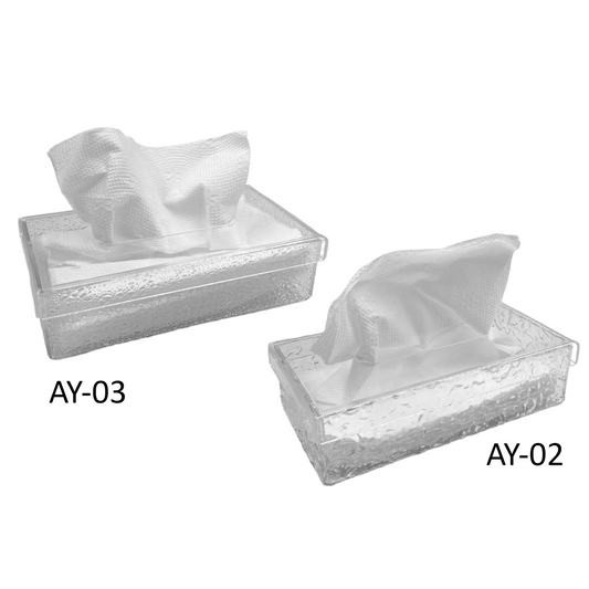Acrylic Tissue Box w Texture Designs - Lunaz Shop