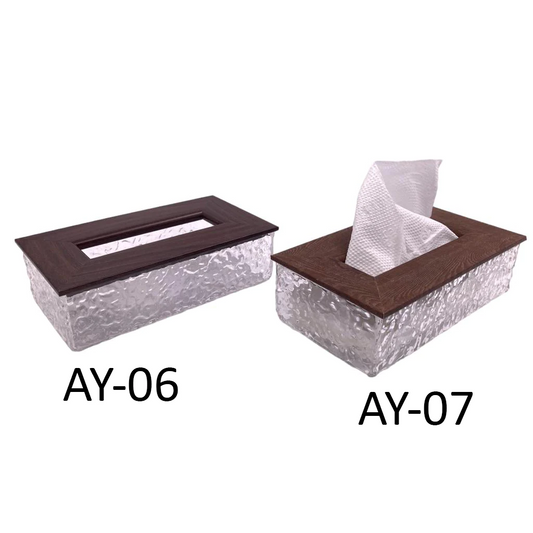 Acrylic Tissue Box with Wooden Like Cover - Lunaz Shop