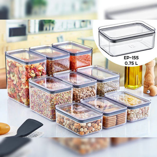 Airtight Rectangular Food Jar 0.75 lt - Lunaz Shop