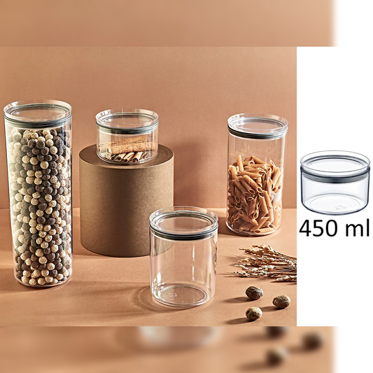 Airtight Round Food Jar 0.45 lt - Lunaz Shop