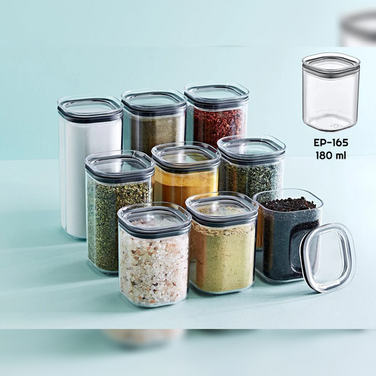 Airtight Squared Spice Jar 180 ml - Lunaz Shop