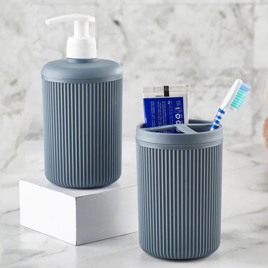 Alesta 3 Pieces Plastic Bathroom Accessories Set - Lunaz Shop