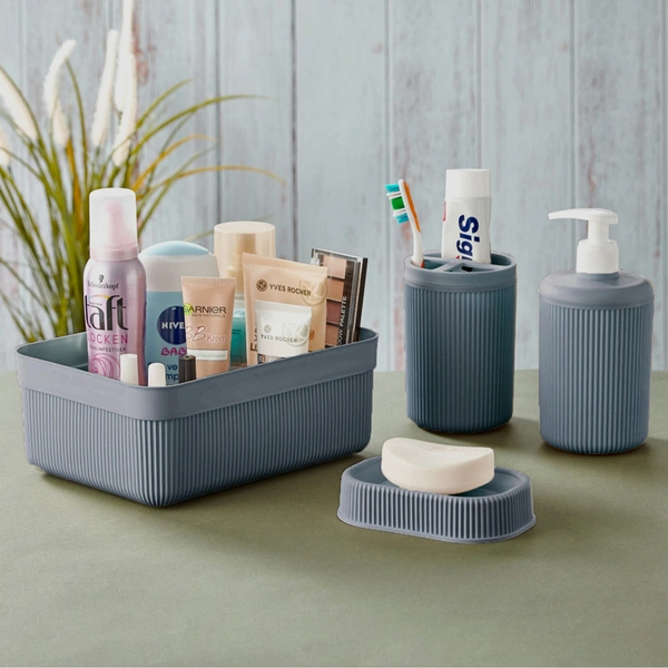 Alesta 4 Pieces Plastic Bathroom Accessories Set - Lunaz Shop