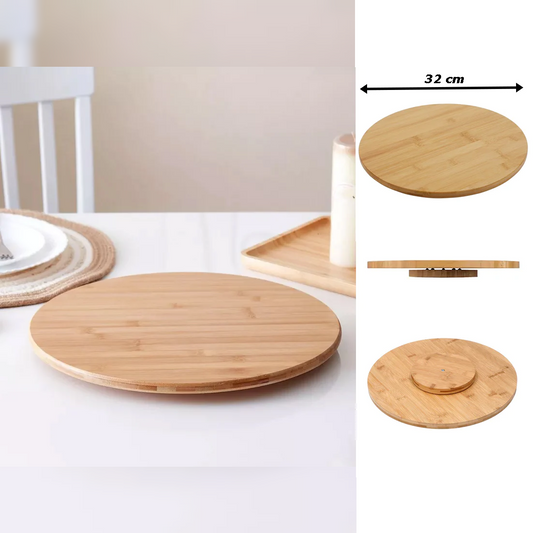 Bamboo Lazy Susan 32 cm - Lunaz Shop