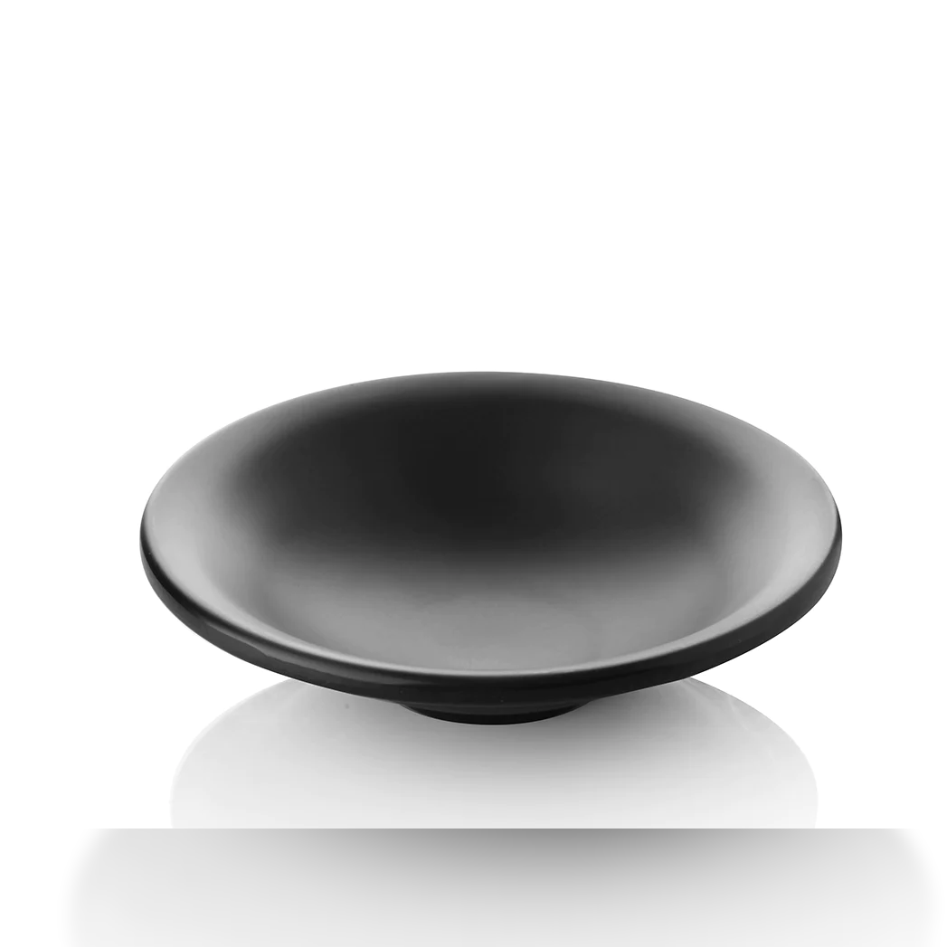 Black Med Hummuss Plate 17 cm - Lunaz Shop