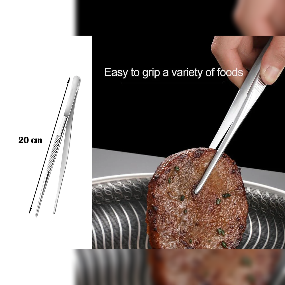 Chef Tong 20 cm Stainless Steel 18/10 - Lunaz Shop