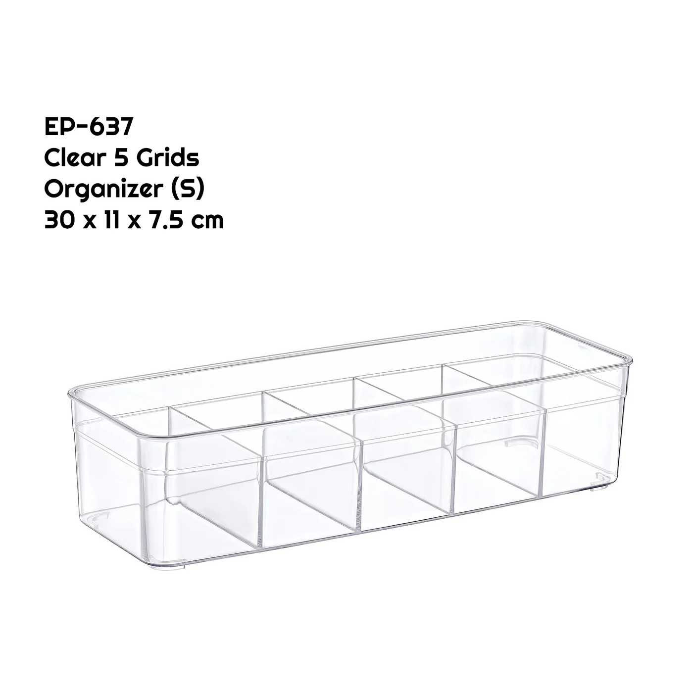 Clear 5 Grids Small Organizer - Lunaz Shop