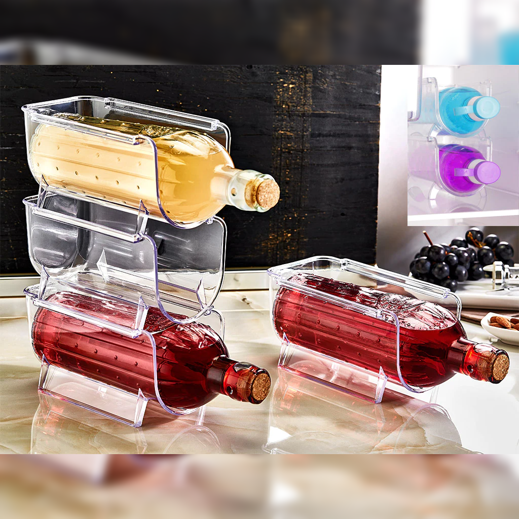 Clear Bottle Organizer 11.5 x 21 x 10 cm - Lunaz Shop