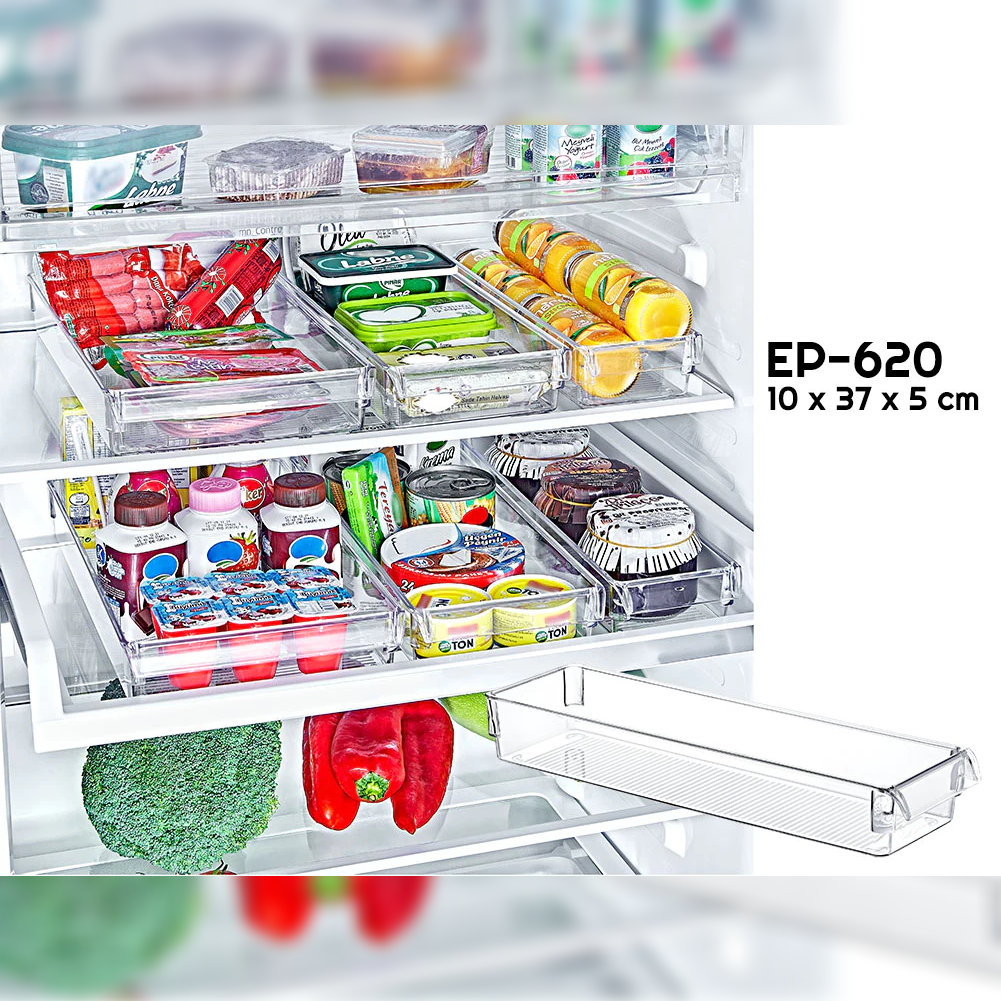 Clear Fridge Organizer 37 x 10 x 5 cm - Lunaz Shop