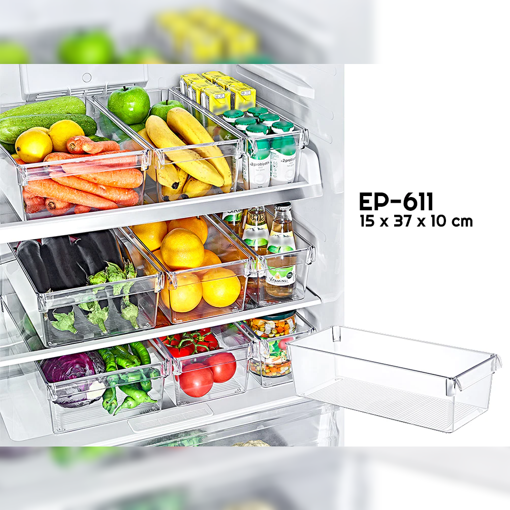 Clear Fridge Organizer 37 x 15 x 10 cm - Lunaz Shop