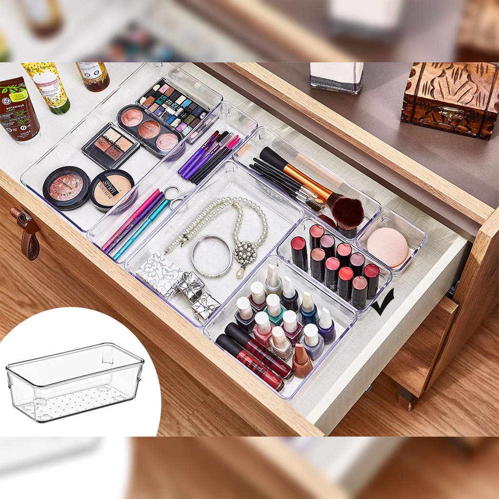 Clear Modular Drawer Organizer 15.4x7.7x5.6 cm - Lunaz Shop