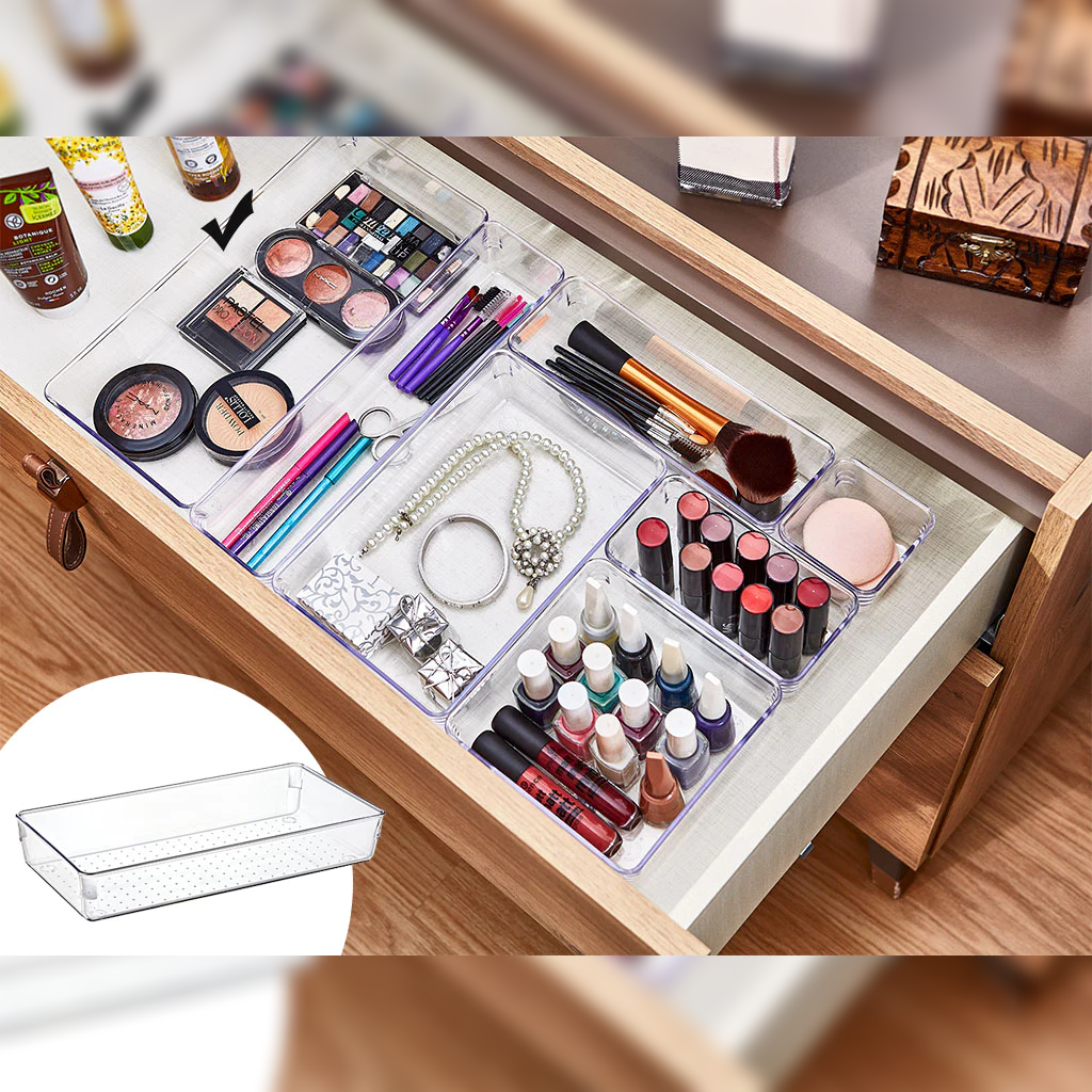 Clear Modular Drawer Organizer 30.8x15.4x5.6 cm - Lunaz Shop