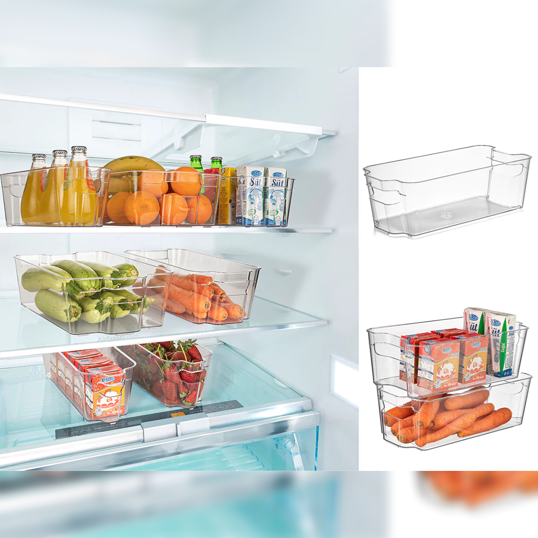 Clear Stackable Organizer Medium 32x15.5x10 cm - Lunaz Shop