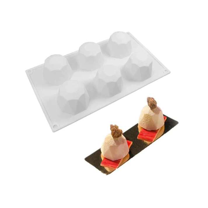 Diamond 3D Silicone Fondant Cake Baking 6 Cavities - Lunaz Shop