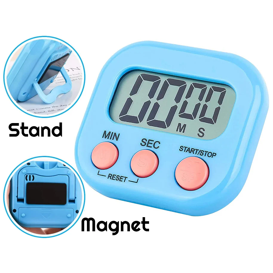 Digital Timer Kitchen Timer with Magnetic Back - Lunaz Shop