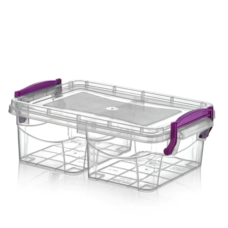 Divided Plastic Rectangular Storage Container 250+250 ml - Lunaz Shop