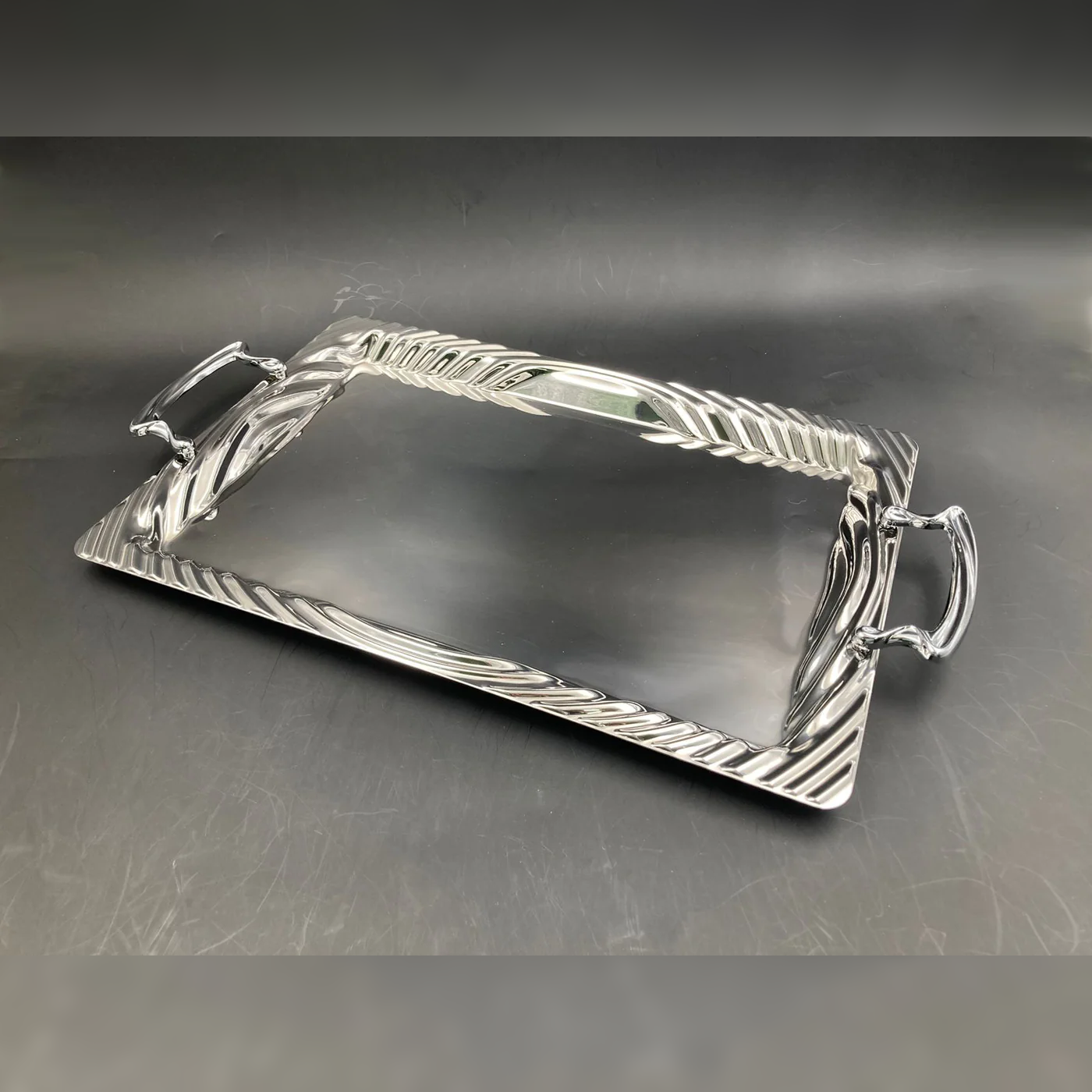 Dosthoff Elegance Serving Tray Premium SS 18/10 43.5 cm - Lunaz Shop