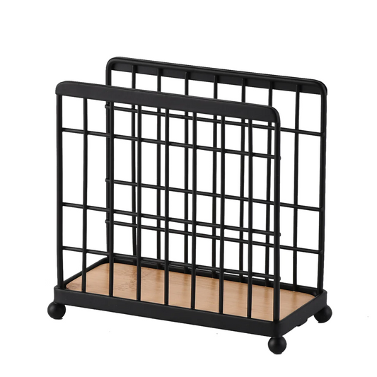 Dosthoff Iron Grid Napkin Holder w Bamboo Base MB03 - Lunaz Shop